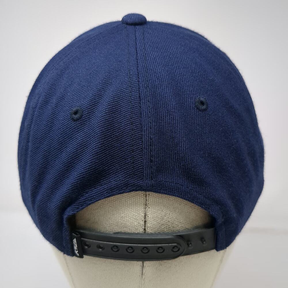 Fly Racing Snapback Hat Blue White One Size Racing Patch Structured 6 Panel Cap - Picture 6 of 10